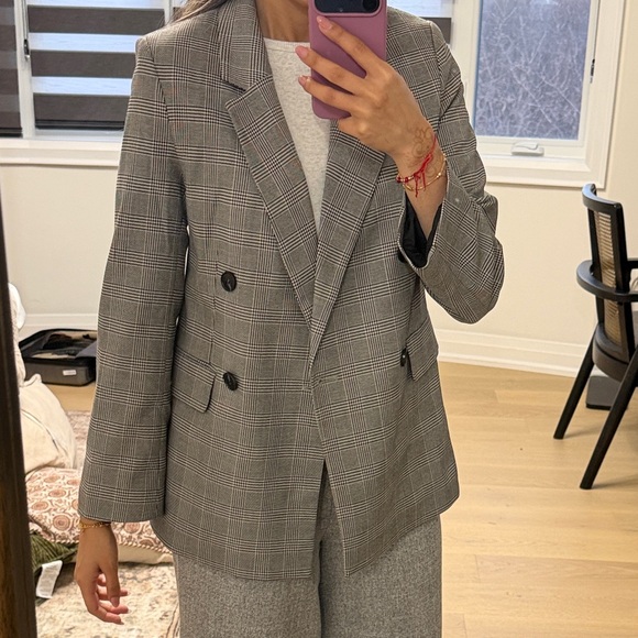 Jackets & Blazers - Gray Glen Plaid Double-Breasted Blazer